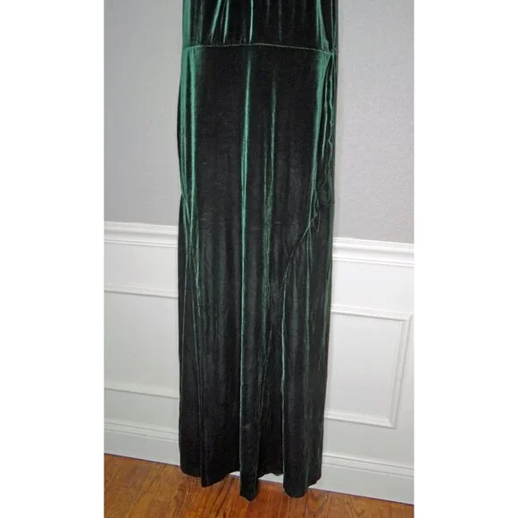slim fit dress slacks Emerald wrapped velvet long sleeve modest maxi dress